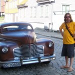 Ian and antique car